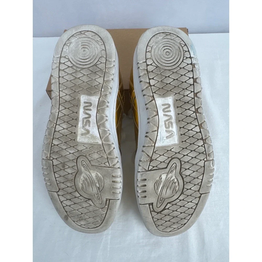NASA Metallic Gold Low Top Sneakers Space Administration US Women's size 8s